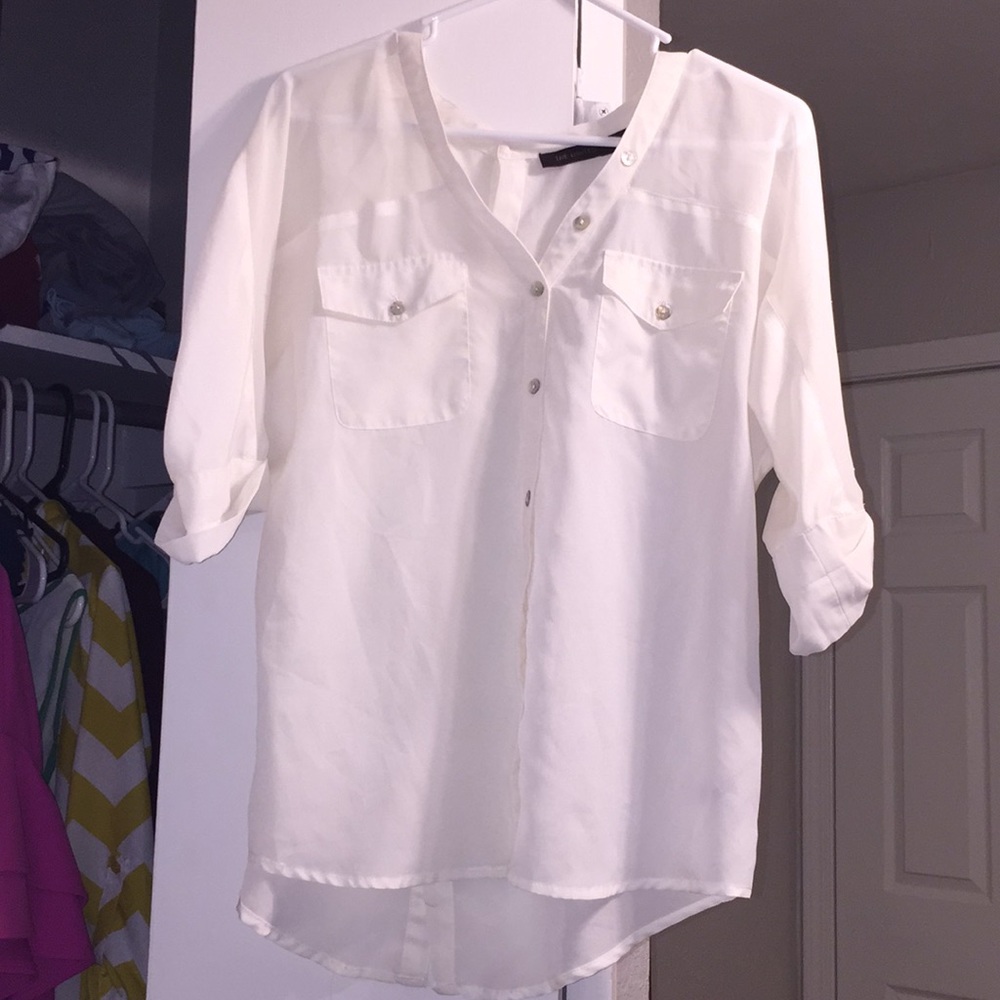 Sheer white blouse
